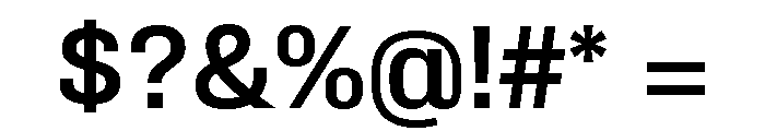 Synergy Semi Bold Font OTHER CHARS
