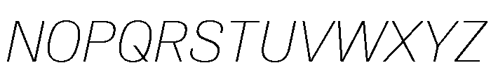 Synergy Thin Italic Font UPPERCASE