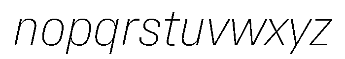Synergy Thin Italic Font LOWERCASE