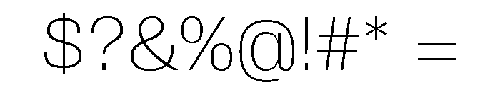 Synergy Thin Font OTHER CHARS