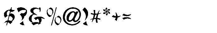 Szechuan Chicken JNL Regular Font OTHER CHARS