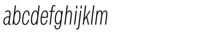 Sztos Hairline Condensed Italic Font LOWERCASE