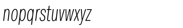 Sztos Hairline Condensed Italic Font LOWERCASE