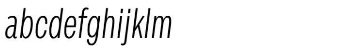 Sztos Thin Condensed Italic Font LOWERCASE