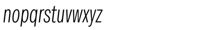 Sztos Thin Condensed Italic Font LOWERCASE