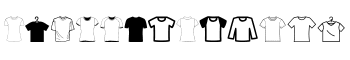 T-shirt Font UPPERCASE