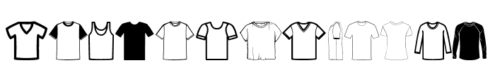T-shirt Font UPPERCASE