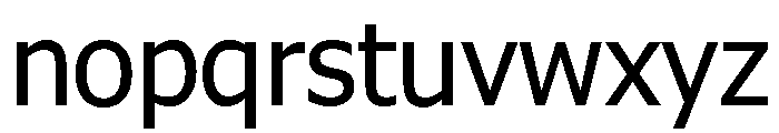 Tahoma Regular Font LOWERCASE
