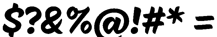 Tareco XBold Font OTHER CHARS