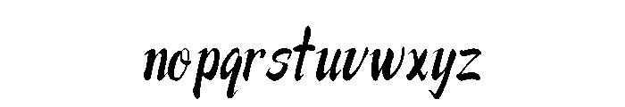 Taw Byakkokaisho Ear Regular Font LOWERCASE