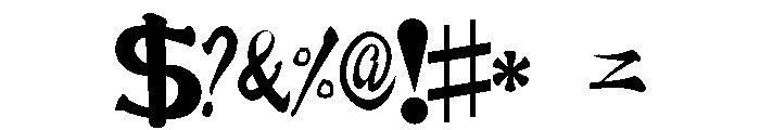 Taw Byakkokaisho Tail Regular Font OTHER CHARS