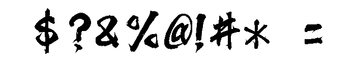 Taw Kazuhatai Regular Font OTHER CHARS