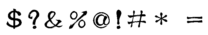 Taw Takedajyoato Regular Font OTHER CHARS