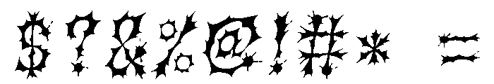 Taw Ushimitsudokioto Regular Font OTHER CHARS