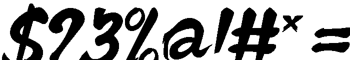 Takashi Japan Italic Italic Font OTHER CHARS