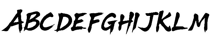 Takashi Japan Italic Italic Font UPPERCASE