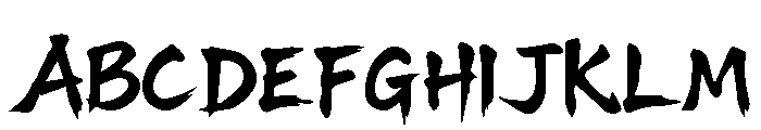 Takashi Japan Font UPPERCASE