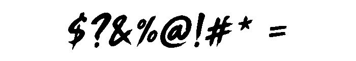 Takeshi Brush Font OTHER CHARS