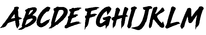 Takeshi Brush Font UPPERCASE