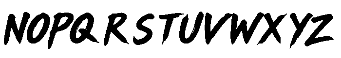 Takeshi Brush Font UPPERCASE