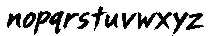 Takeshi Brush Font LOWERCASE