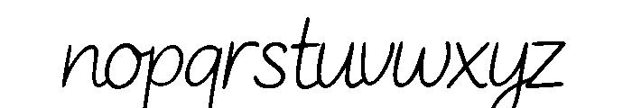 TaliairHandletter-Regular Font LOWERCASE