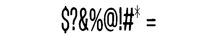Tall Display Font OTHER CHARS