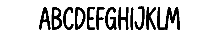 Tall Playful Hand Font UPPERCASE