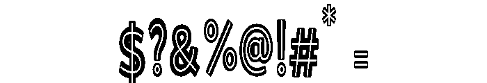 Tall Shadow Font OTHER CHARS
