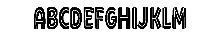 Tall Shadow Font UPPERCASE