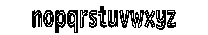Tall Shadow Font LOWERCASE