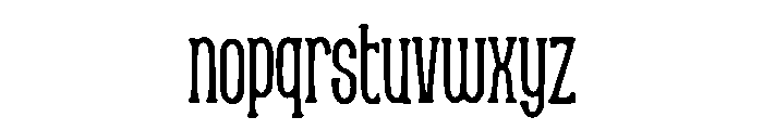 Tall Tattoo Font LOWERCASE