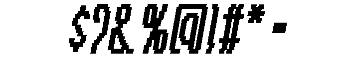 Tally Pixel Bold Italic Font OTHER CHARS