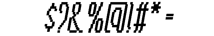 Tally Pixel Italic Font OTHER CHARS