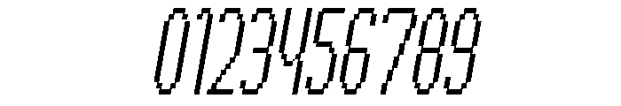 Tally Pixel Thin Italic Font OTHER CHARS