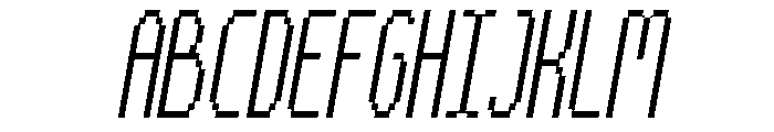 Tally Pixel Thin Italic Font UPPERCASE