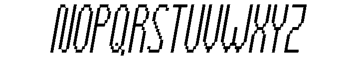 Tally Pixel Thin Italic Font UPPERCASE