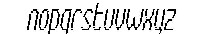 Tally Pixel Thin Italic Font LOWERCASE