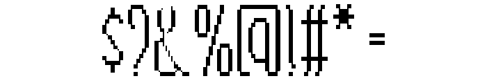 Tally Pixel Thin Font OTHER CHARS