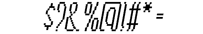 TallyPixel-ThinItalic Font OTHER CHARS