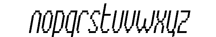 TallyPixel-ThinItalic Font LOWERCASE