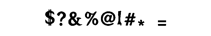Talonfiend Gothic Regular Font OTHER CHARS