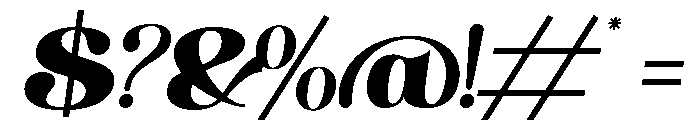 Talspire Italic Font OTHER CHARS
