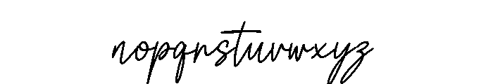 Tamera Signature Italic Font LOWERCASE