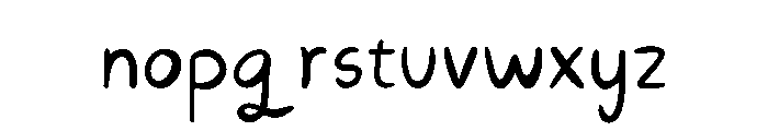 Tangan Handwritten Regular Font LOWERCASE