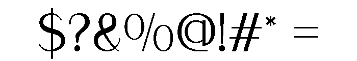 Tangoure Regular Font OTHER CHARS
