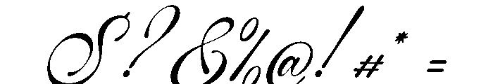 Tanya Kata Italic Font OTHER CHARS