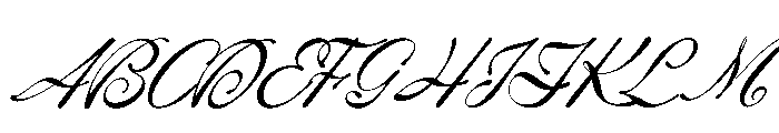 Tanya Kata Italic Font UPPERCASE