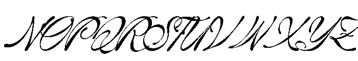 Tanya Kata Italic Font UPPERCASE