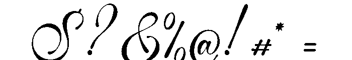 Tanya Kata Font OTHER CHARS